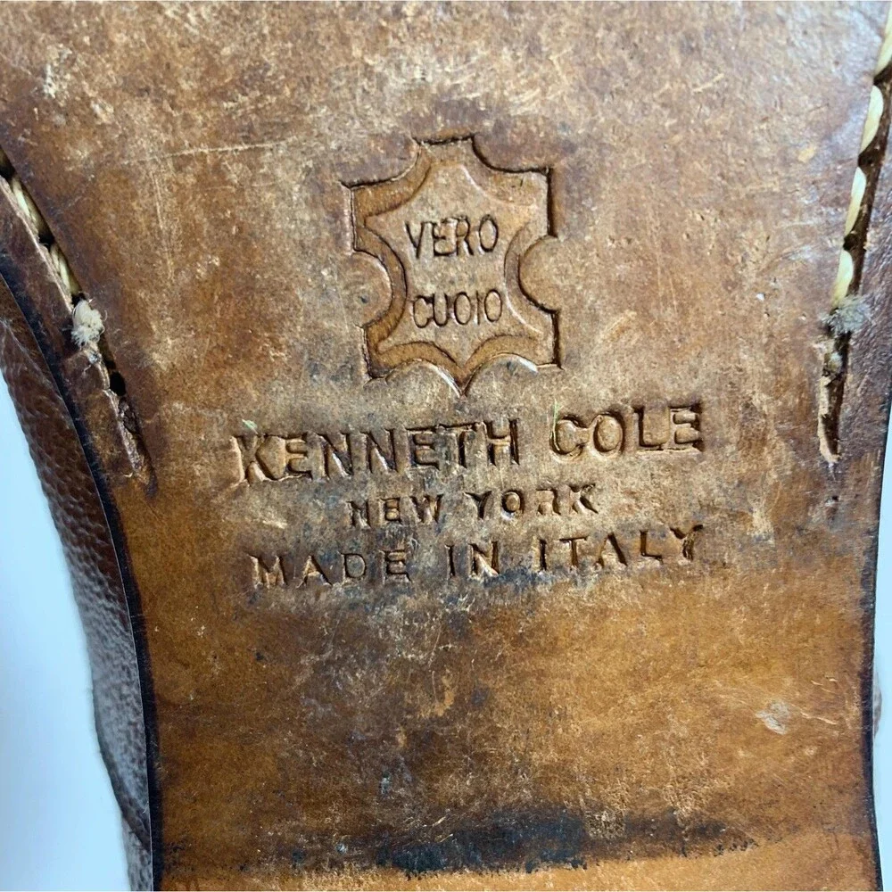 Kenneth Cole New York Made in Italy Brown Leather Dress Shoes Men’s Size 11